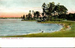 Massachusetts Medford Scene Along Spot Pond