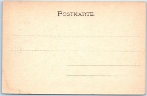 GRUSS aus WIESBADEN, GERMANY   Curhaus, Gartenansicht  c1900s UDB  Postcard