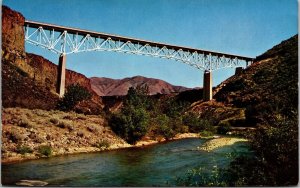 Mores Creek Bridge Boise Hwy Idaho City Postcard VTG UNP Mike Roberts Vintage 