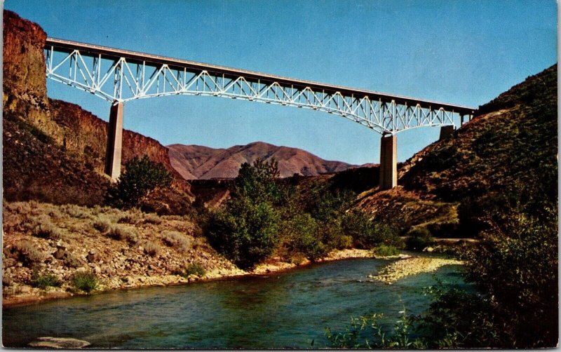 Mores Creek Bridge Boise Hwy Idaho City Postcard VTG UNP Mike Roberts Vintage 