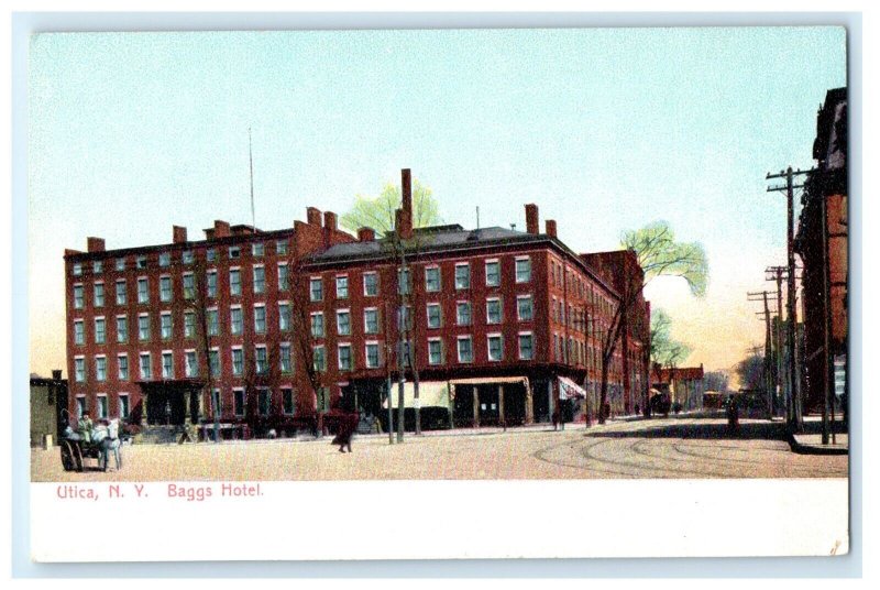 BAGGS HOTEL UTICA NEW YORK NY POSTCARD (GZ2)