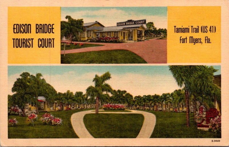 Florida Fort Myers Edison Bridge Tourist Court