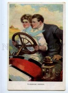 214979 Lovers in CAR by UNDERWOOD Vintage MUNK #742 PC