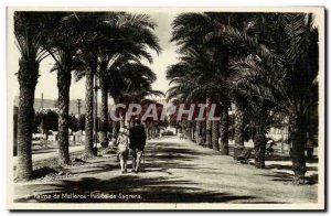 Old Postcard Palma de Mallorca Paseo de Sagrera