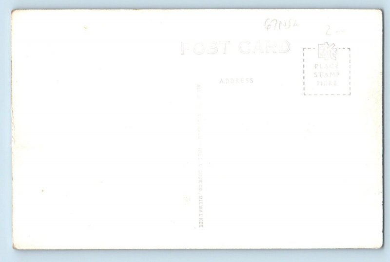 Saco Montana MT Postcard RPPC Photo Diving Into American Legion Plunge c1940's