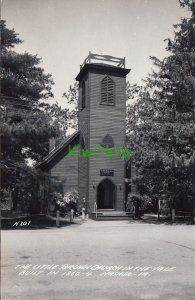 Postcard RPPC Little Brown Church in Vale Nashua Iowa IA