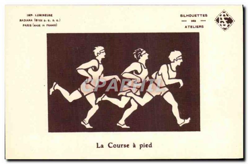 VINTAGE POSTCARD Athletics Race on foot