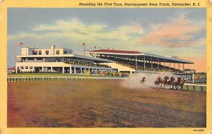 Rounding the First Turn Narragansett Race Track Pawtucket, Rhone Island USA V...