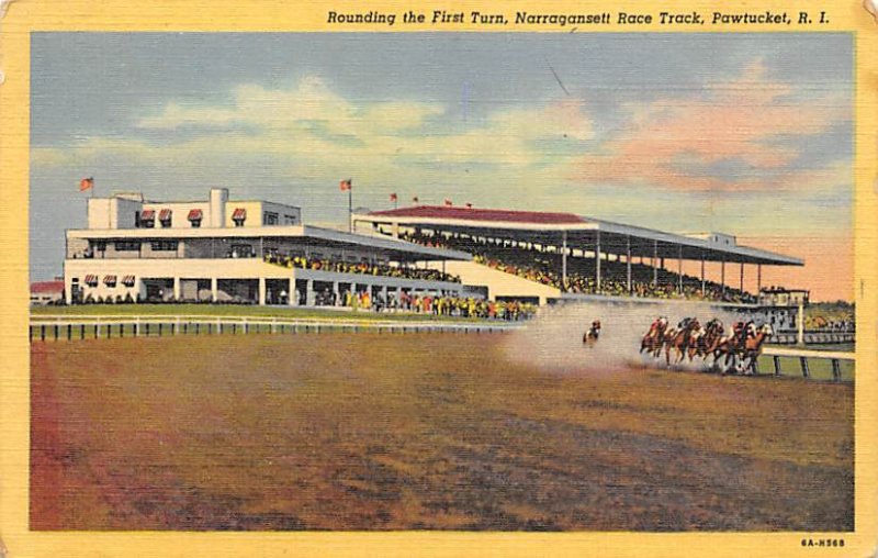 Rounding the First Turn Narragansett Race Track Pawtucket, Rhone Island USA