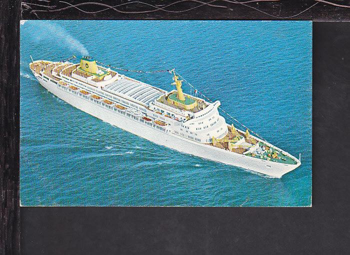 SS Oceanic,Home Lines Postcard 