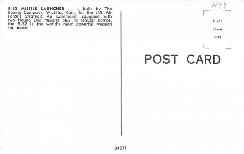 B â€“ 52 missile launcher Airplane Unused 