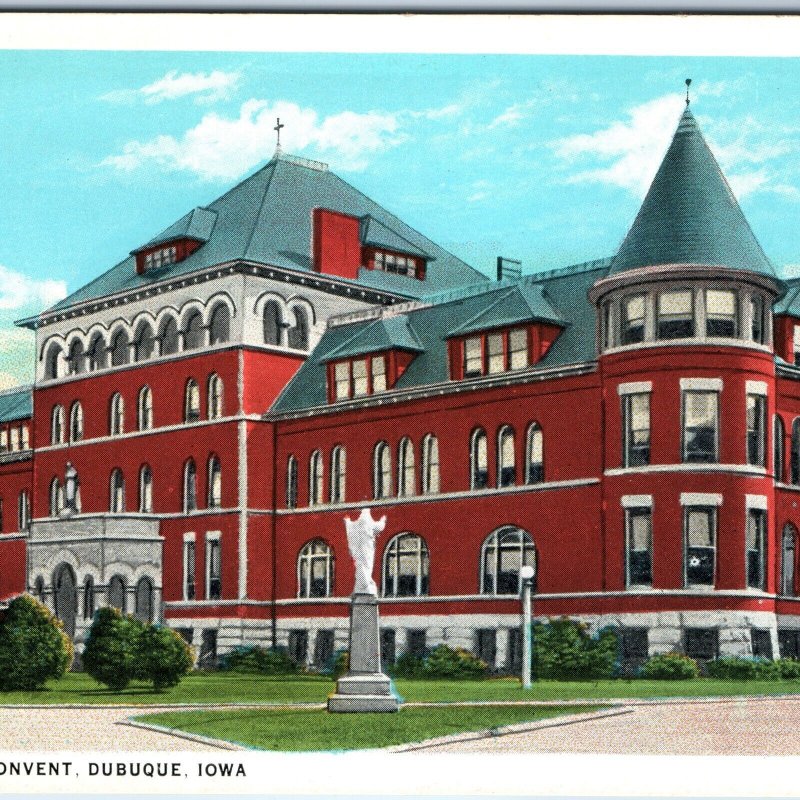 c1910s Dubuque, IA St. Joseph Convent Church Nun Monastary Monk Buettell PC A254