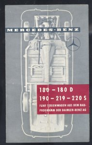 1956 MERCEDES BENZ 180 190 220S CAR DEALER ADVERTISING AUTO ADVERTISING EPHEMERA