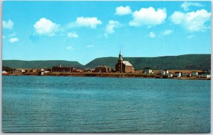 VINTAGE POSTCARD VIEW OF CHETICAMP FROM CHETICAMP ISLAND CAPE BRETON CANADA 70s