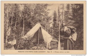 Missions D'Extreme-Nord Canadien , Canada , 1910s : L'Eveque arrive a sa tente