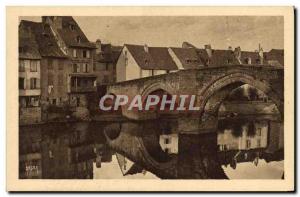 Old Postcard Espalion Bridge