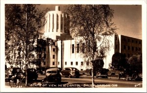 Real Photo Postcard View of the Capitol on State Street in Salem, Oregon