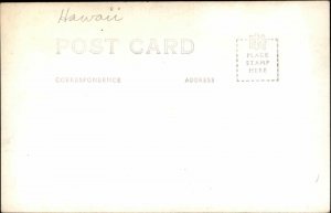 Waikiki Beach Honolulu HI Beach & Buildings c1940 Real Photo Postcard