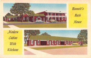 Claremore Oklahoma Bennett's Bath House Vintage Postcard AA31706