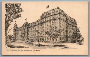 Postcard Montreal Quebec c1950s Windsor Hotel Royal Visit Advertisement