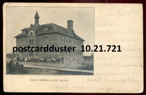 h3567 - RAINY RIVER Ontario Postcard 1906 Public School