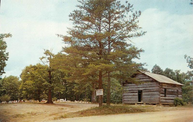 AL, Alabama  PINE TORCH CHURCH~Hardshell Baptist  LAWRENCE CO~Map Back Postcard