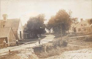 Porter ME West Main Street Bridge 1908 RPPC Postcard