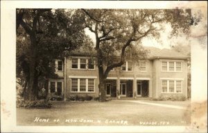 UVALOE TEXAS TX Home of Hon John N Garner Vintage RPPC Real Photo PC