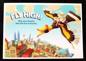 [AG] P141 Malaysia Tourism Fly High Bird City Hornbill Cartoon (postcard) *New