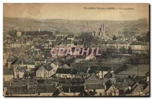 Old Postcard Villeneuve Sur Yonne Vue Generale