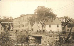 Hartford Maine ME Woolen Mill c1910 Real Photo RPPC Postcard