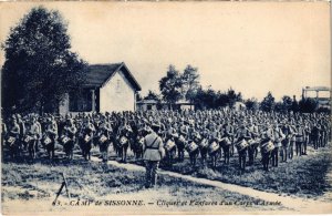 CPA Militaire Camp de SISSONNE Cliques et Fanfares d'un Corps (92172)