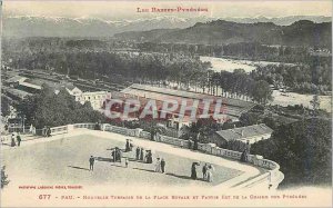 Old Postcard Pau New terrace of the Place Royale and is part of the Pyrenees ...