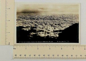 1940s RPPC Mt Wilson CA Cloud Cover Valley From Above San Gabriel Mtns Postcard 