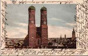 Germany München Munich Frauentürme Vintage Postcard C180