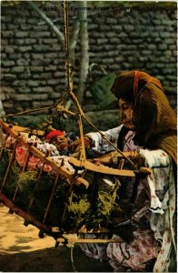 CPA AK Femme Arabe et son Mouchachou ALGERIE (874155)