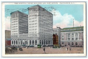 1936 Hospital Trust Building And Post Office Providence Rhode Island RI Postcard