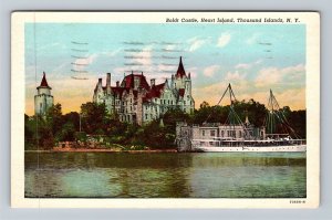 Thousand Islands NY-New York, Boldt Castle, Heart Island Vintage c1955 Postcard 