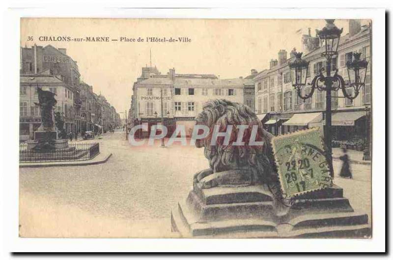  Trawl-nets on Marne Vintage Postcard Places town hall