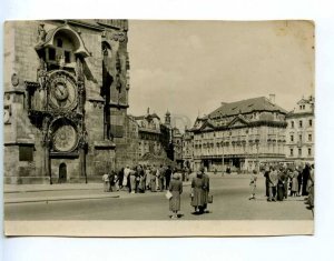 221324 Czechoslovakia Praha astronomical clock tower postcard