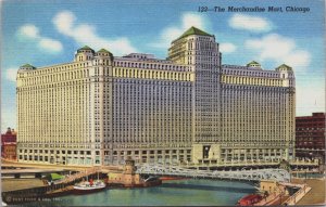 The Merchandise Mart Illinois Linen Postcard C157