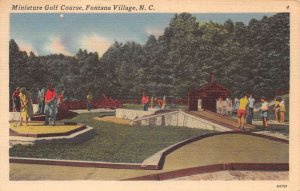 Fontana Village North Carolina Miniature Golf Course Vintage Postcard AA57464