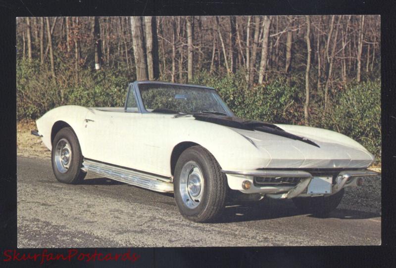 1967 CHEVROLET CORVETTE ROADSTER VINTAGE CAR DEALER ADVERTISING POSTCARD '67