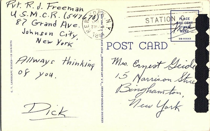 Greetings From Kingsley PA Pennsylvania Vintage Postcard Standard View Card  