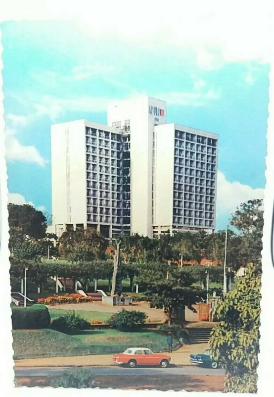 Vintage Postcard Apolo Hotel Kampala Uganda Posted 1970