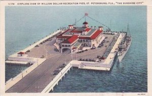 Florida Saint Petersburg Airplane View Of Million Dollar Recreation Pier