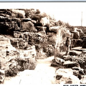 c1940s Hamilton, Ontario, Canada RPPC Botanical Rock Garden Real Photo PC A138