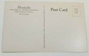 3 set Thomas Jefferson MONTICELLO Charlottesville Virginia Typogravure Postcards