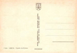 Postcard Castelo De S. Jorge Historic Heritage Castle Landmark Lisbon, Portugal
