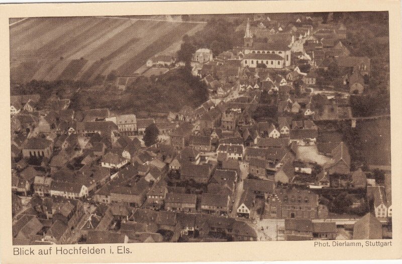 Zeppelin Postcard Germany Aerial View Gustav Eyb - View of Hochfelden